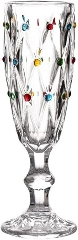 Marke: Mf5rGb7pD Wassergläser Vintage-Relief-Kelch, 170 ml, elegante, handbemalte Wein- und Champagnergläser mit Polka-Dots — Wein und Festtafel