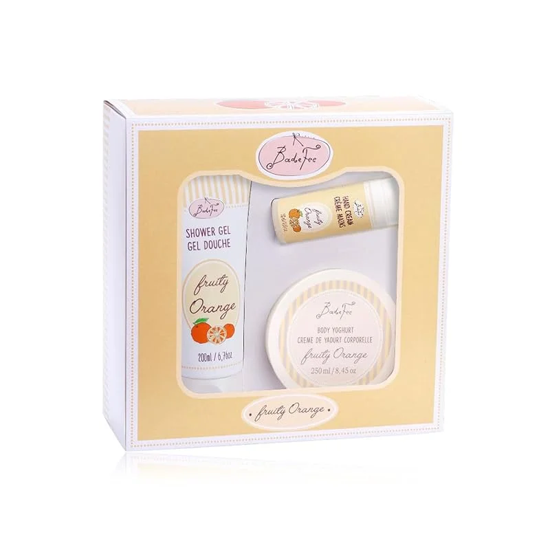 Besuche den Badefee-Store BadeFee Geschenkset Fruity Orange – Wellness Geschenkset für Damen — Hautpflege