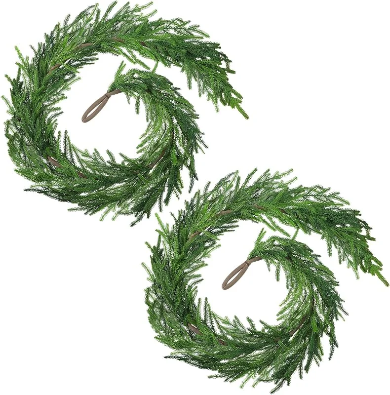 Marke: Jutom Jutom Norfolk-Kieferngirlande für Weihnachten, 2X 152, 4 cm, Grün, Polyethylen (PE), Gerade — Weihnachtsdeko