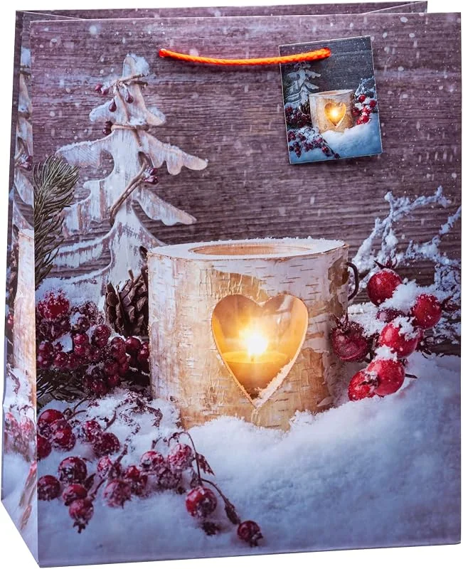 Besuche den TSI-Store TSI Geschenktüten WEIHNACHTEN HERZ mit LICHT, 6er Packung, Größe: Groß (HxBxT 32 x 26 x 13, 5 cm), Art.Nr. 87310-6 — Geschenkverpackung